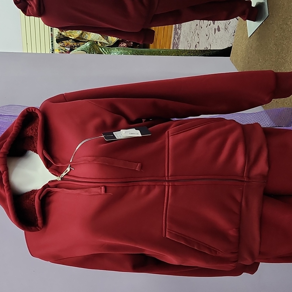 Wine Tracksuit Jacket and Pant